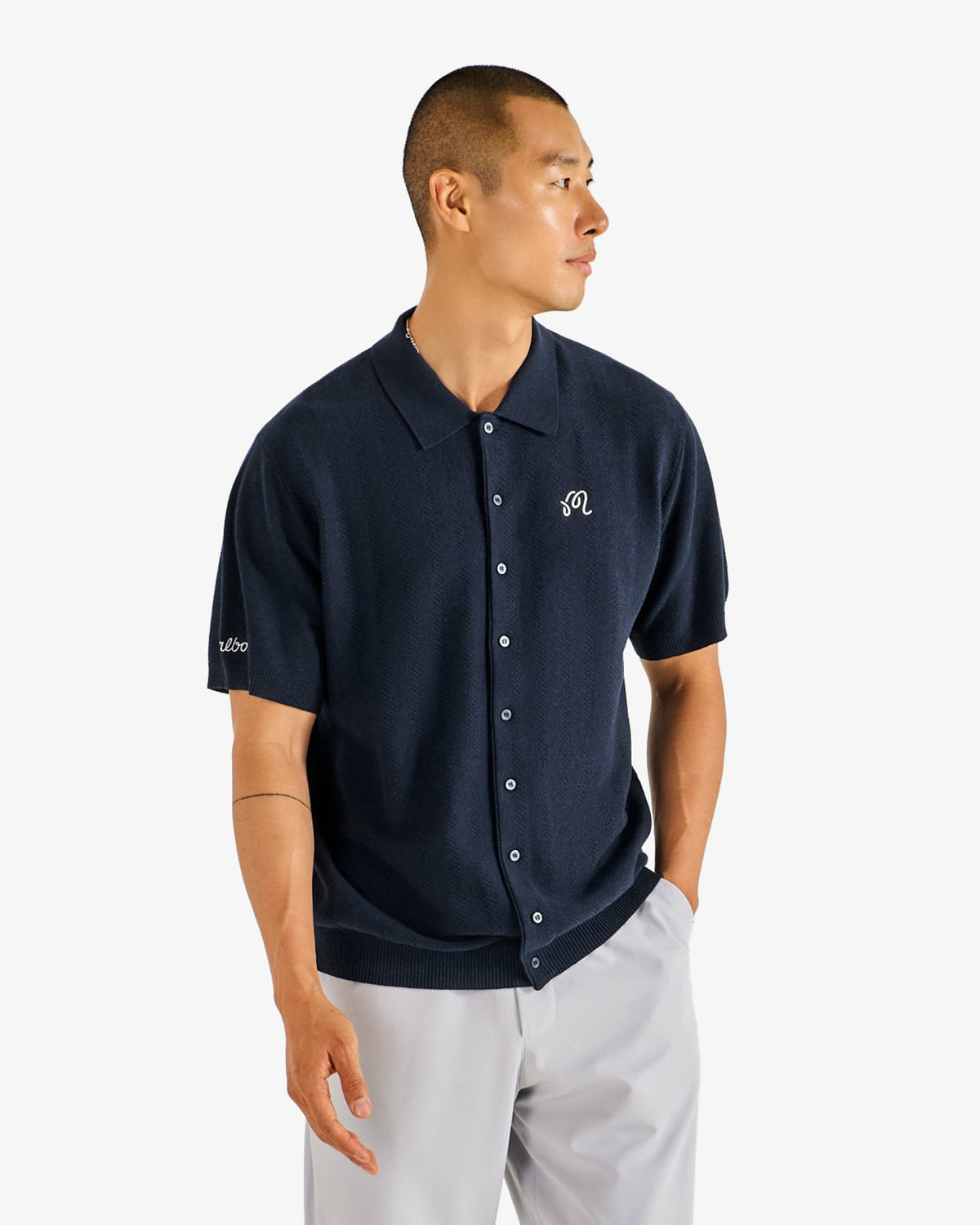 Crosscut Polo - Blueberry Malbon Men