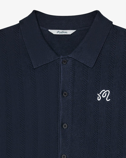 Crosscut Polo - Blueberry Malbon Men
