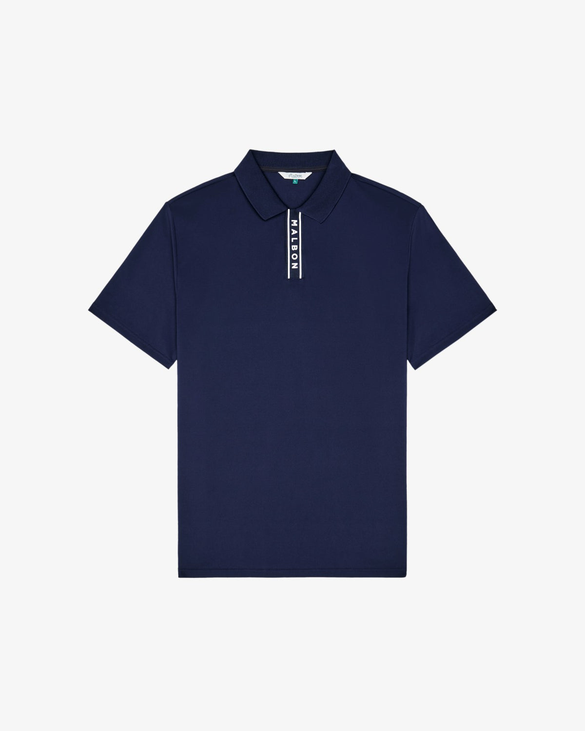 Block Placket Polo - Navy Malbon Men