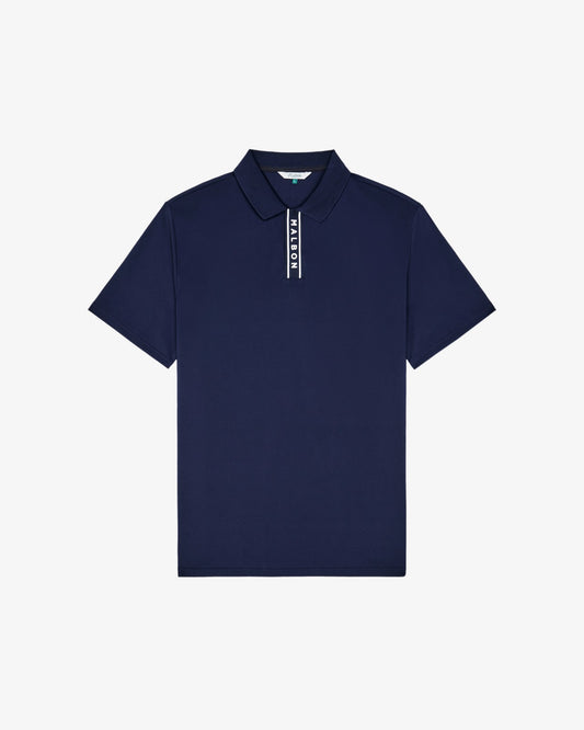 Block Placket Polo - Navy Malbon Men