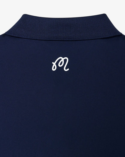 Block Placket Polo - Navy Malbon Men