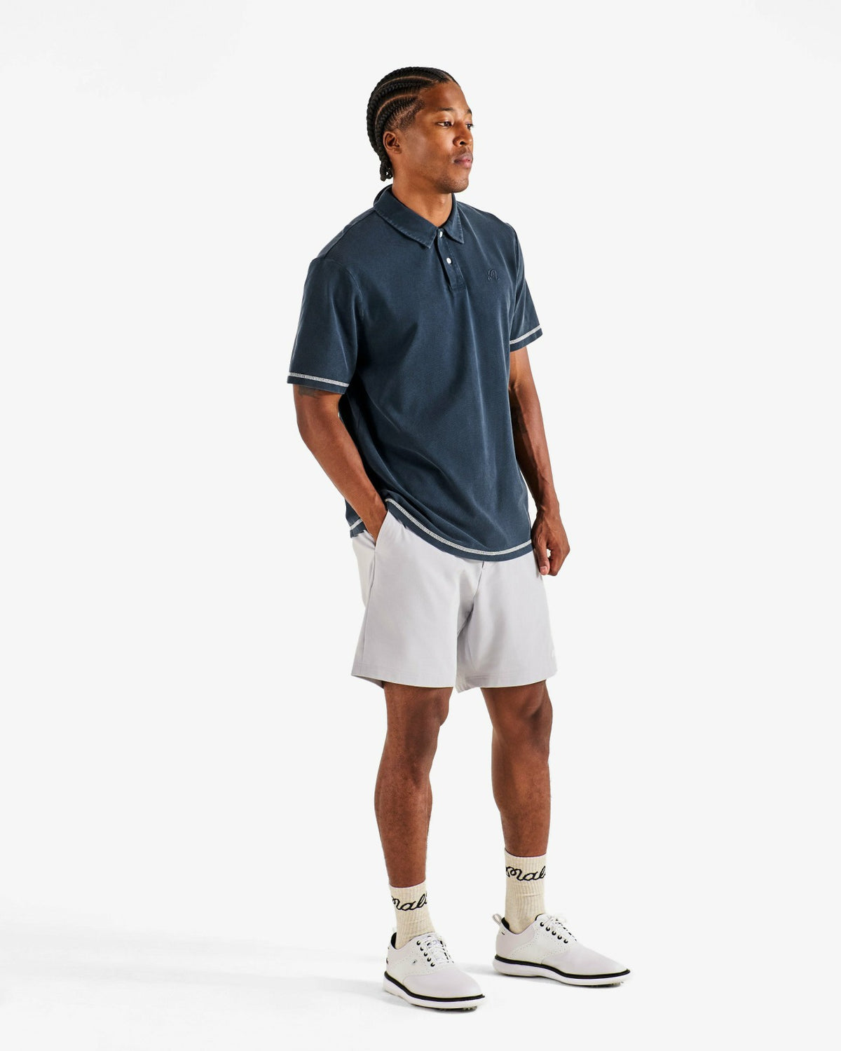 Fairway Overdyed Polo - Blueberry Malbon Men