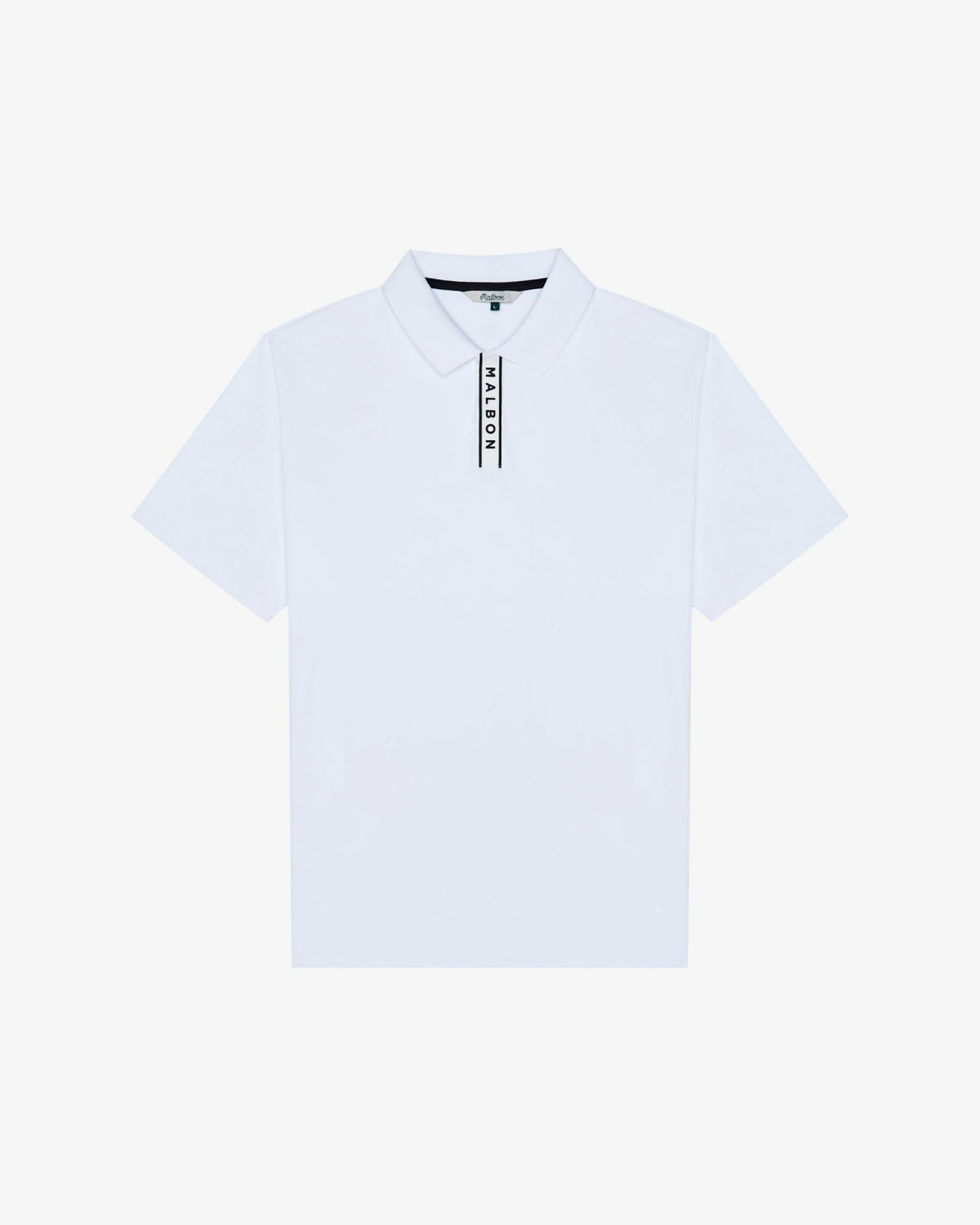 Block Placket Polo - White Malbon Men