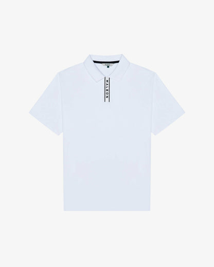 Block Placket Polo - White Malbon Men