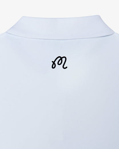 Block Placket Polo - White Malbon Men