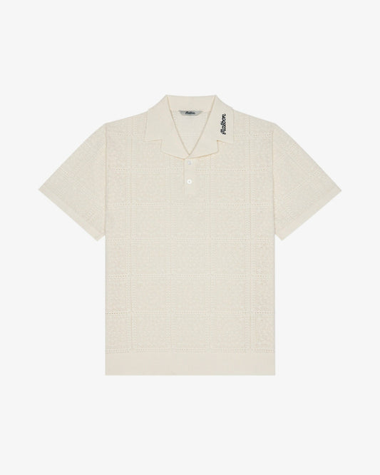 Resort Crochet Polo - Ivory Malbon Men