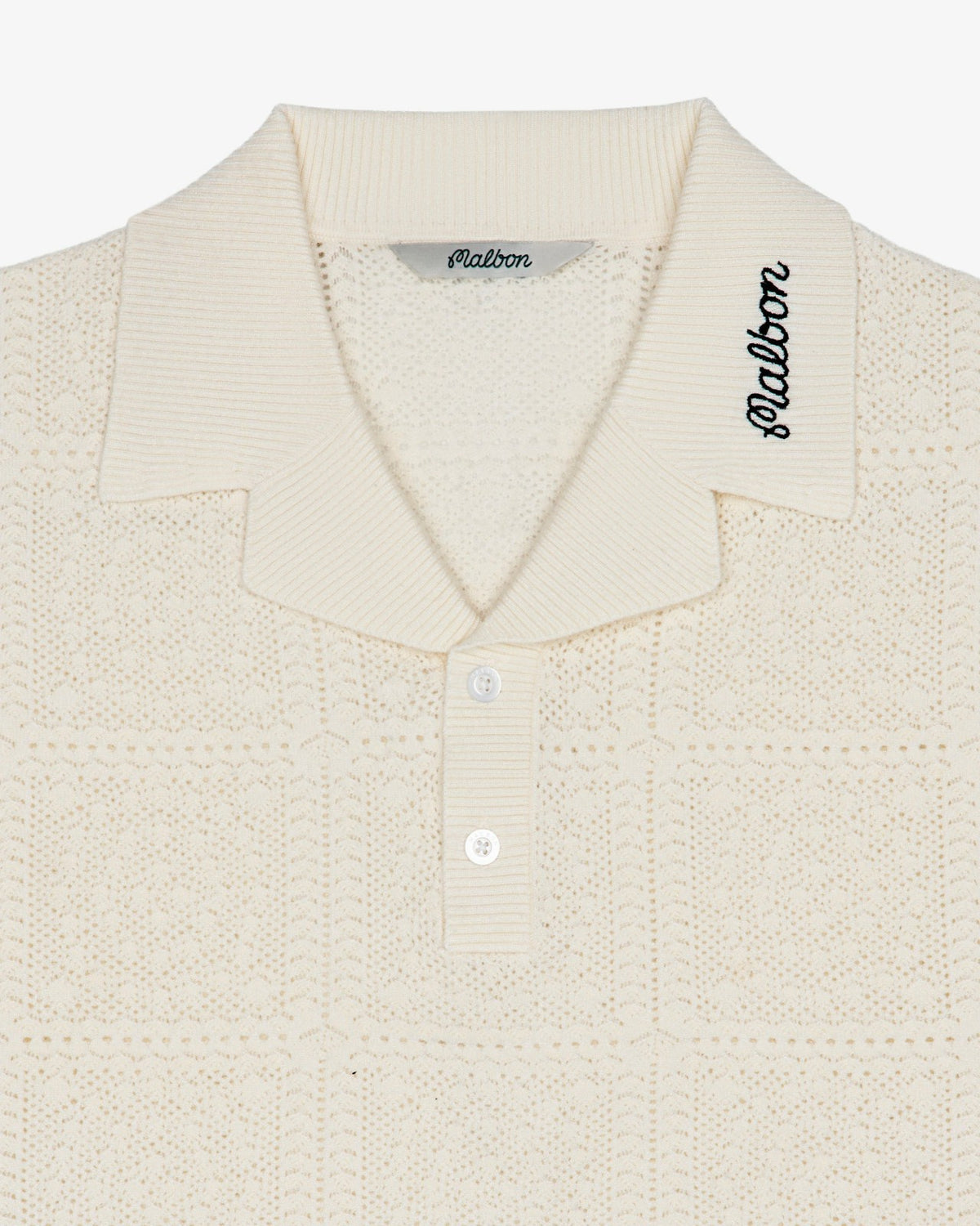 Resort Crochet Polo - Ivory Malbon Men