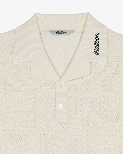 Resort Crochet Polo - Ivory Malbon Men