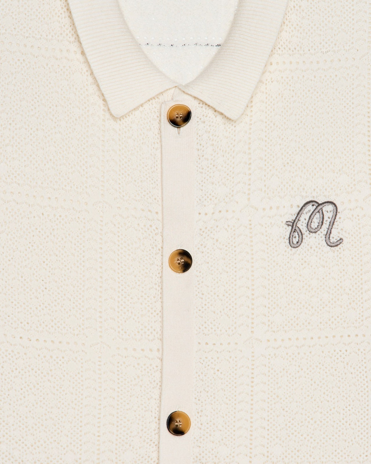 Resort Crochet Cardigan - Whisper White Malbon Men