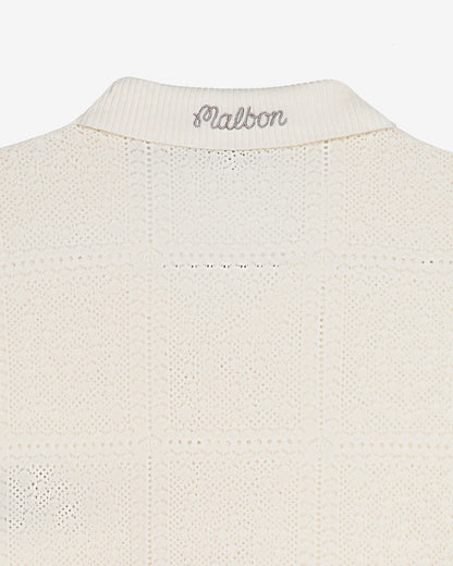 Resort Crochet Cardigan - Whisper White Malbon Men