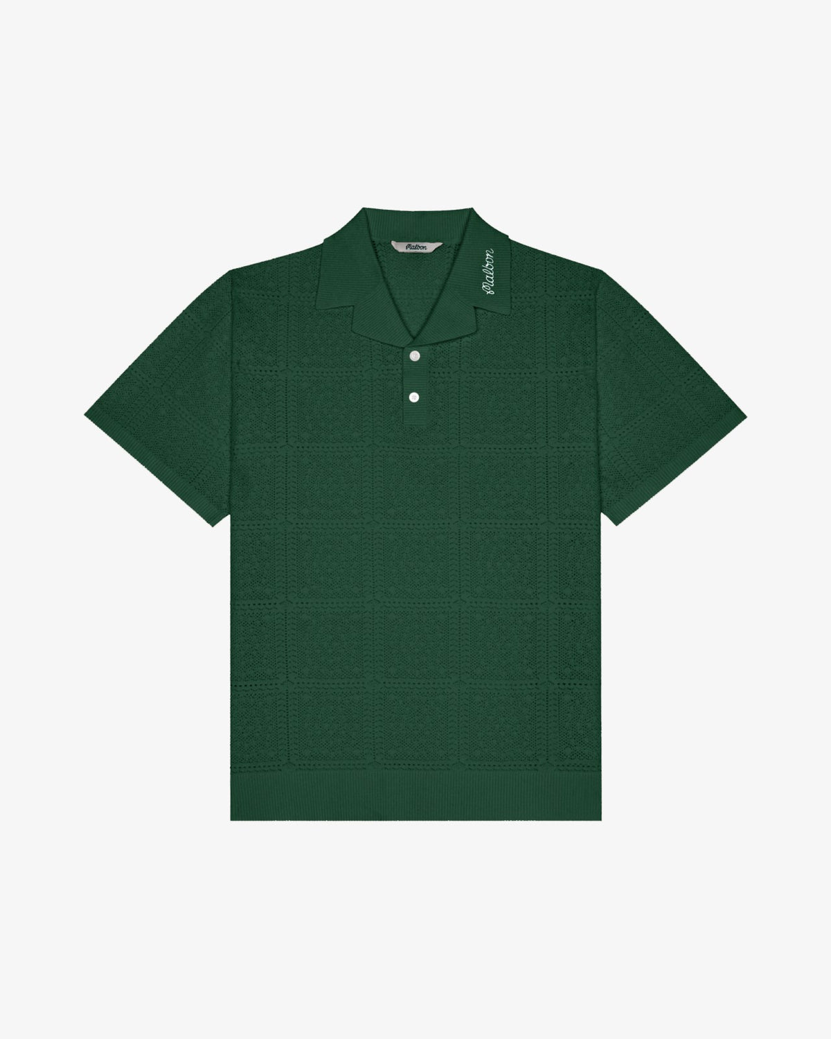Resort Crochet Polo - Green Malbon Men