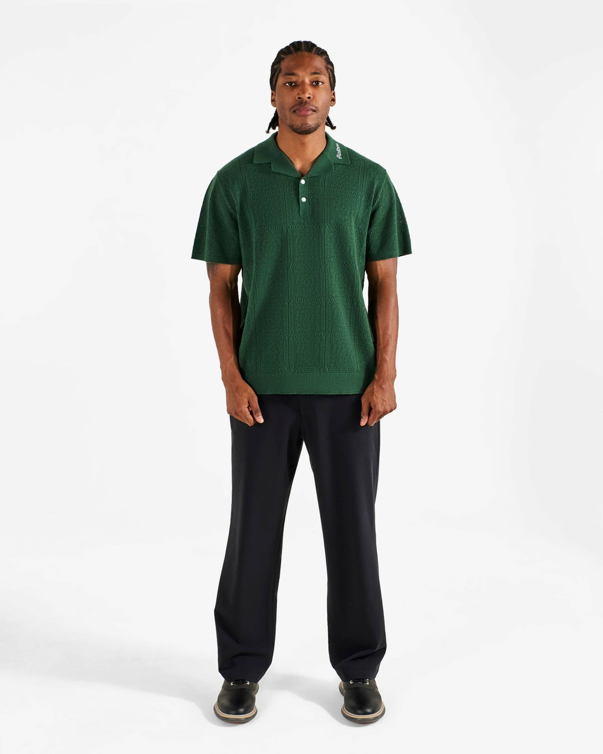 Resort Crochet Polo - Green Malbon Men