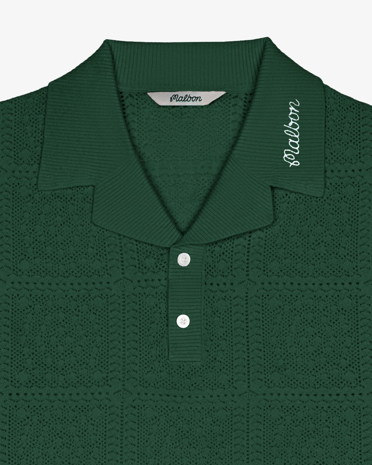 Resort Crochet Polo - Green Malbon Men
