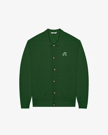 Resort Crochet Cardigan - Garden Green Malbon Men