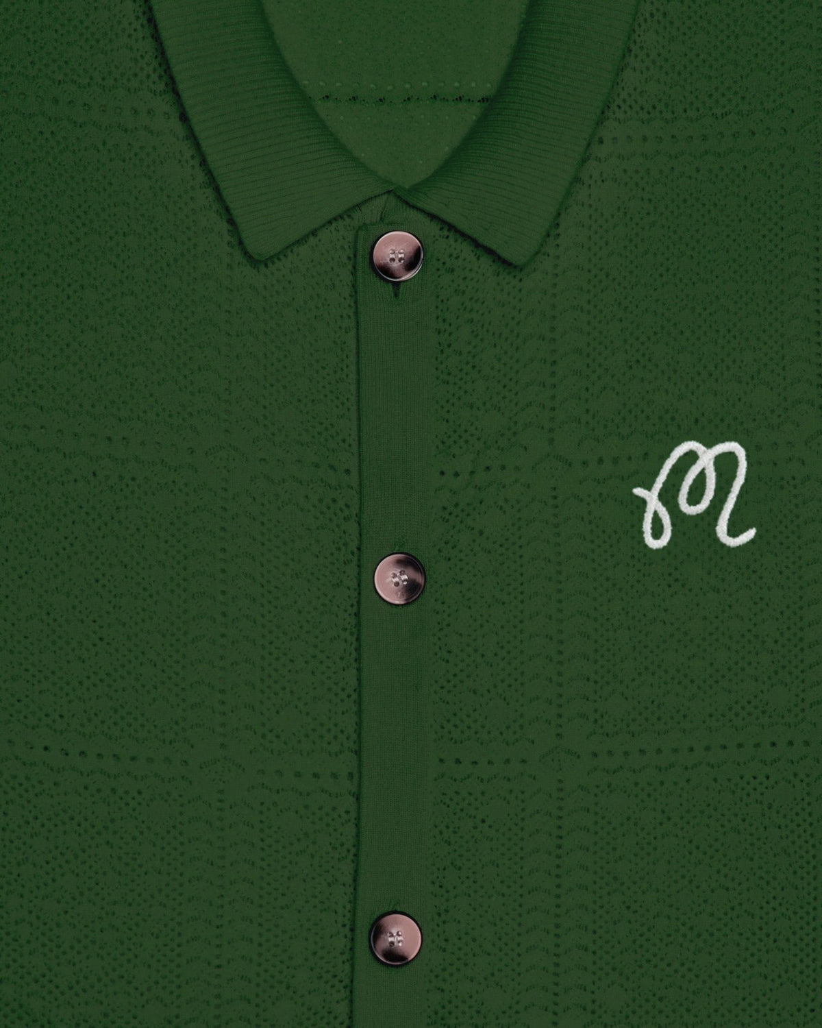 Resort Crochet Cardigan - Garden Green Malbon Men