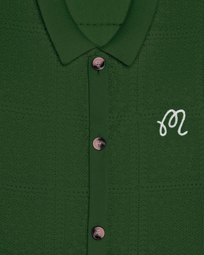 Resort Crochet Cardigan - Garden Green Malbon Men