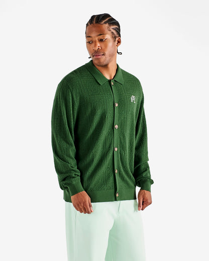 Resort Crochet Cardigan - Garden Green Malbon Men