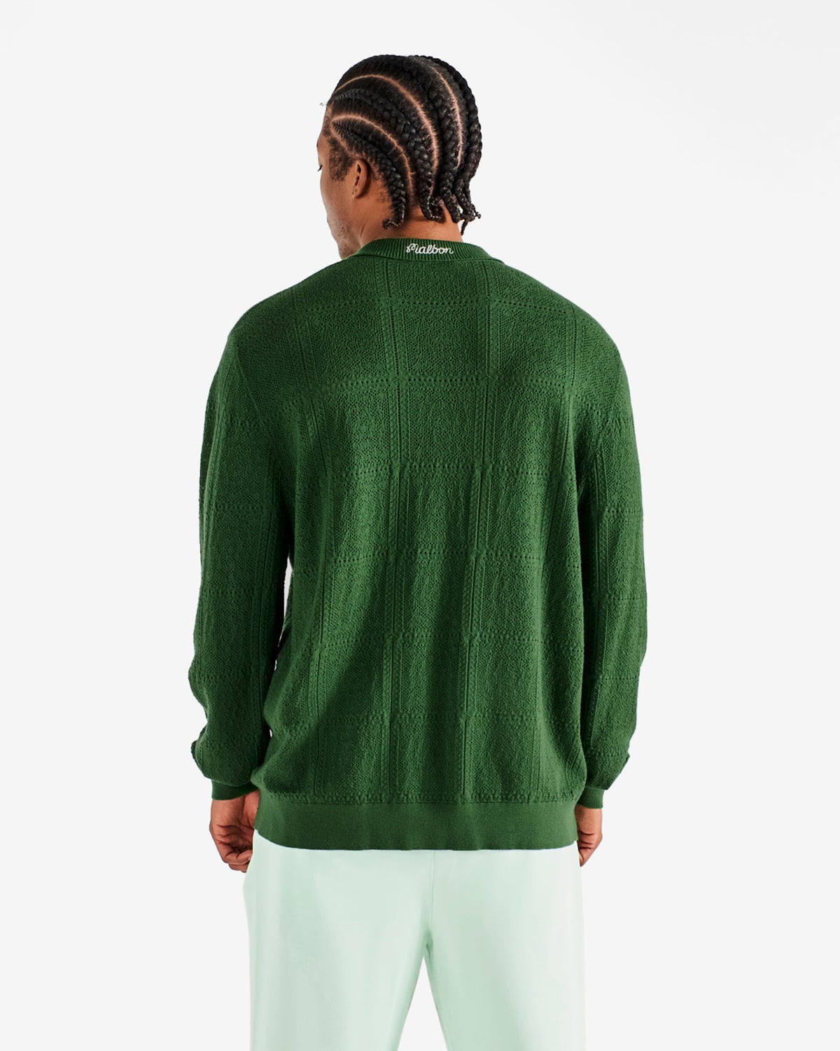 Resort Crochet Cardigan - Garden Green Malbon Men