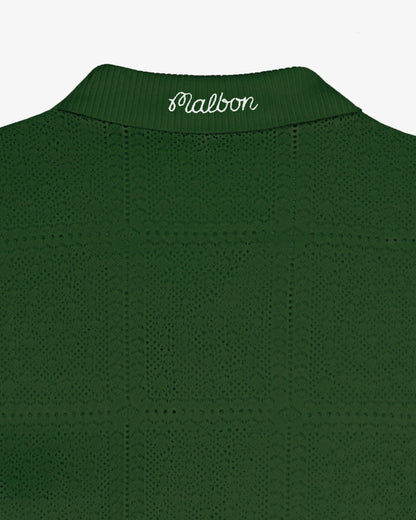Resort Crochet Cardigan - Garden Green Malbon Men