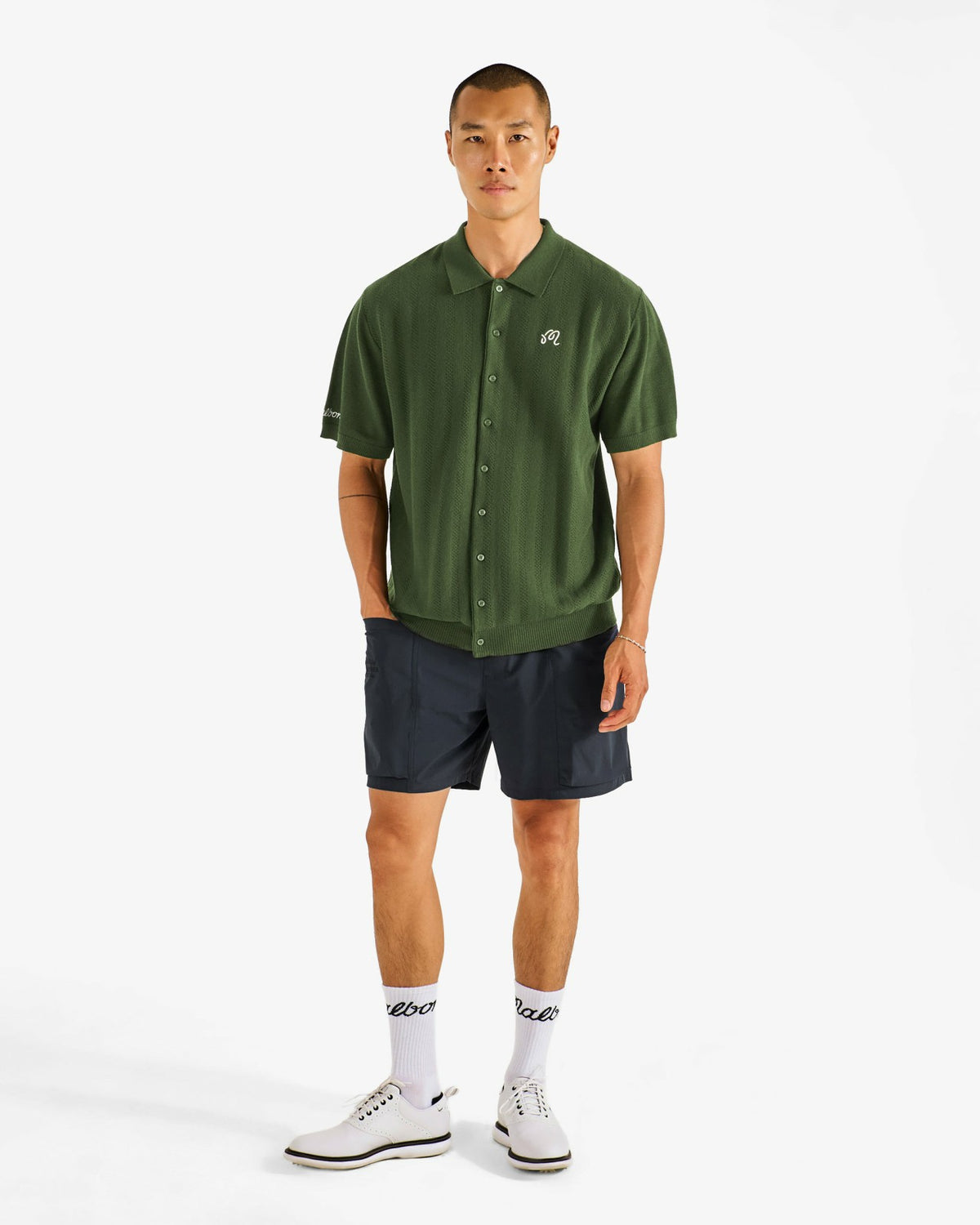 Crosscut Polo - Rifle Green Malbon Men