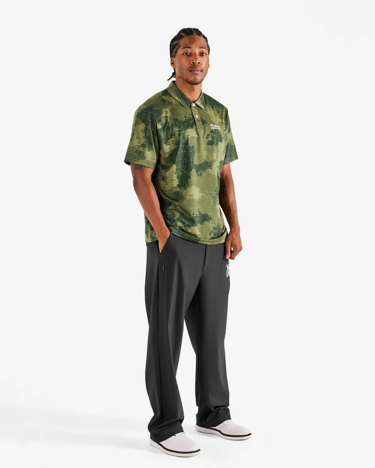 Arsham Fairway Stealth Polo - Olive Stealth Camo Malbon Men