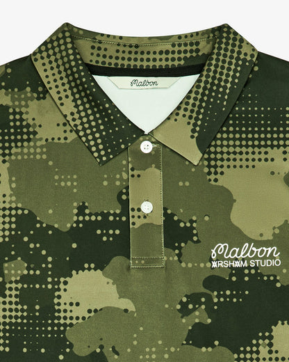 Arsham Fairway Stealth Polo - Olive Stealth Camo Malbon Men