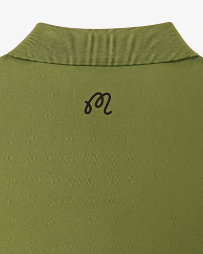 Block Placket Polo - Military Green Malbon Men