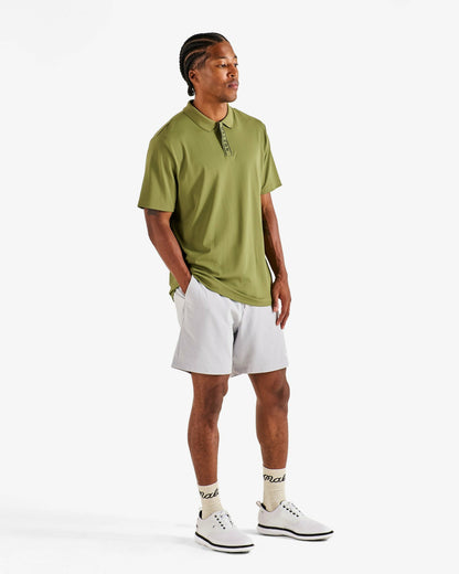 Block Placket Polo - Military Green Malbon Men