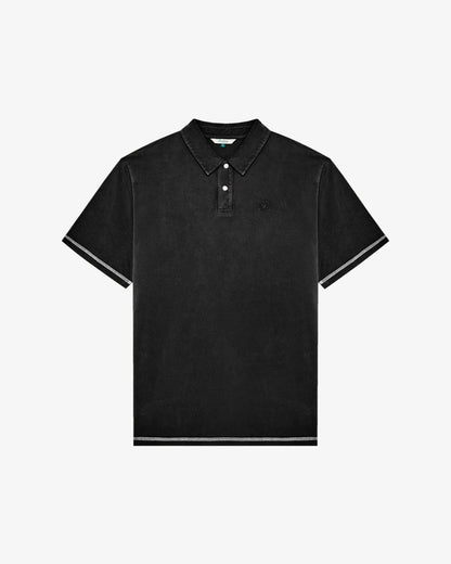 Fairway Overdyed Polo - Black Malbon Men