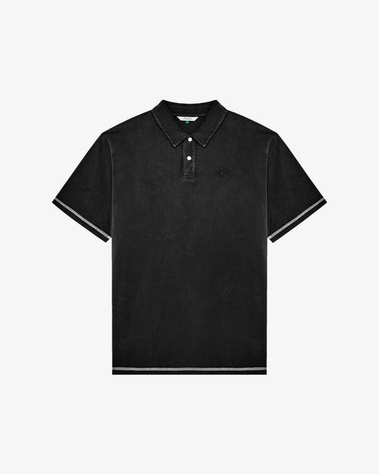 Fairway Overdyed Polo - Black Malbon Men