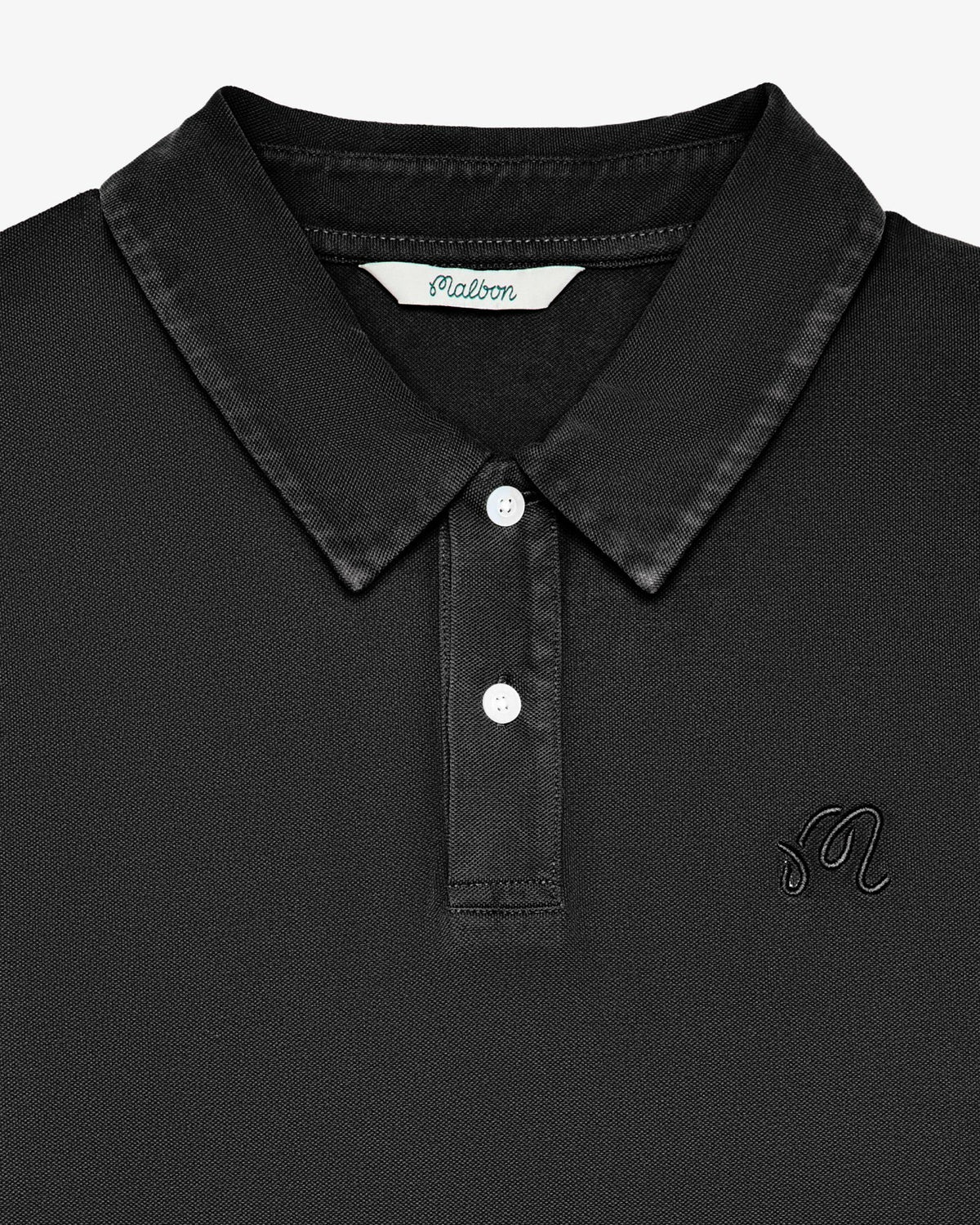 Fairway Overdyed Polo - Black Malbon Men