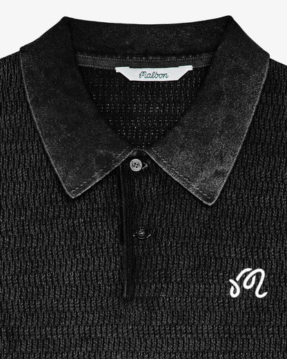 Brickwork Polo - Black Malbon Men