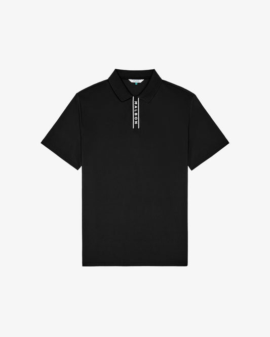 Block Placket Polo - Black Malbon Men
