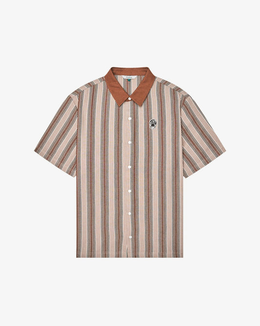 Grateful Dead Stealie Blanket Polo - Brown Malbon Men