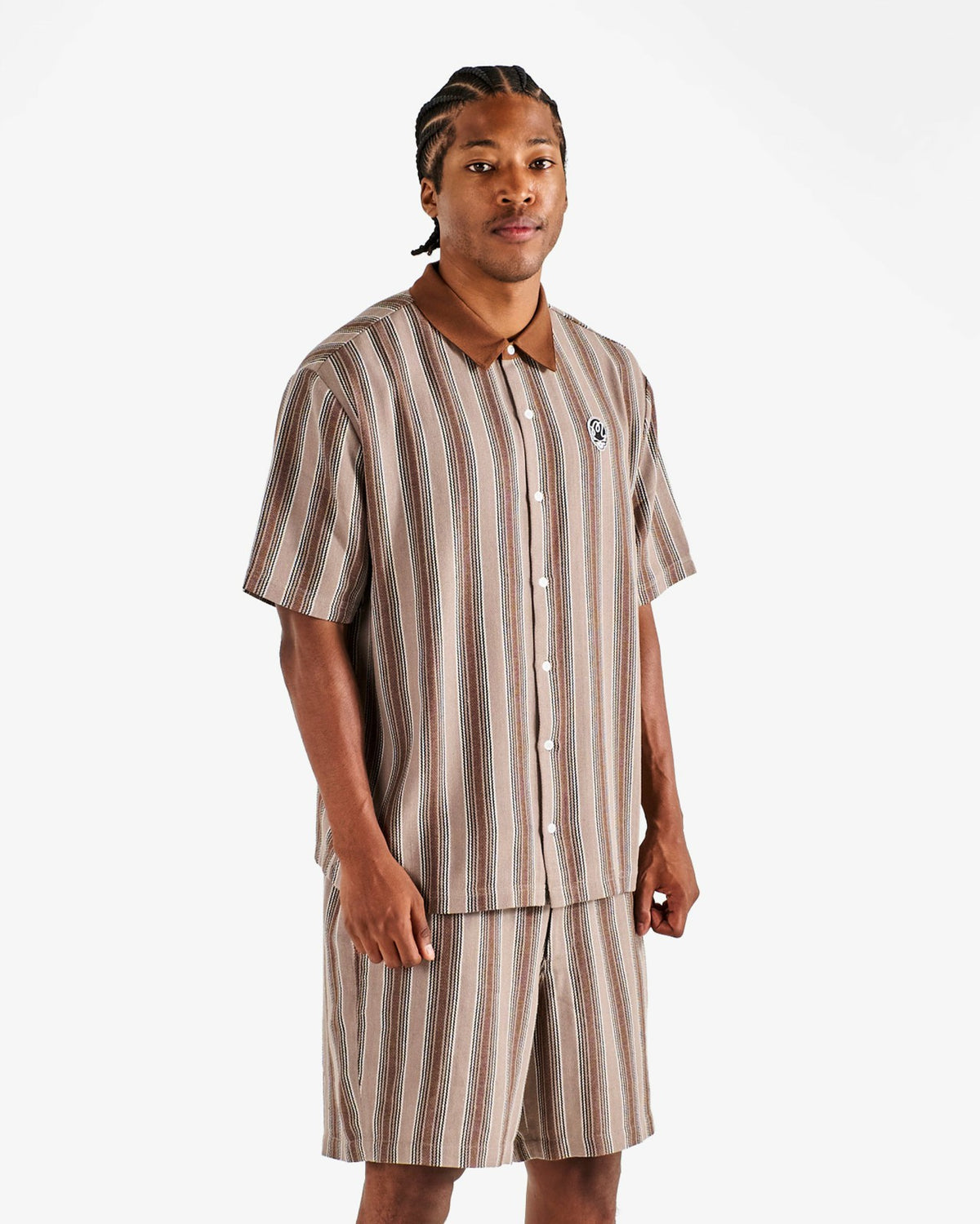 Grateful Dead Stealie Blanket Polo - Brown Malbon Men