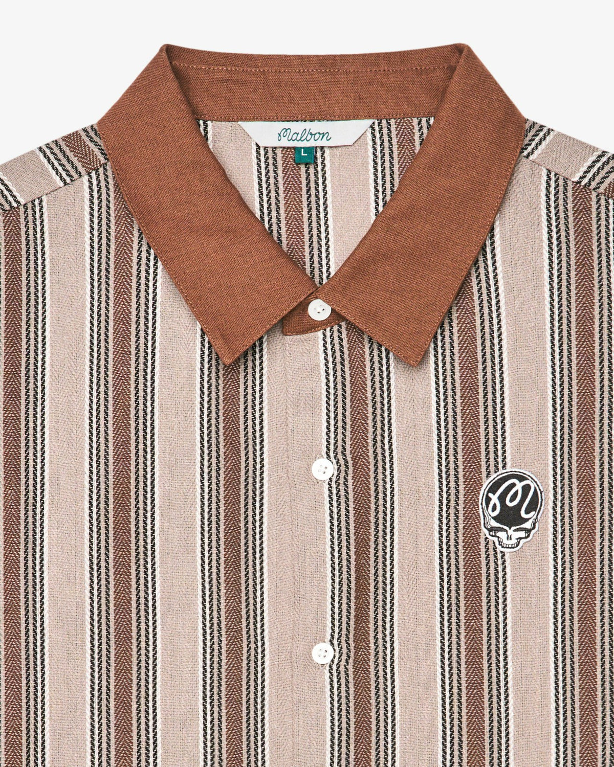 Grateful Dead Stealie Blanket Polo - Brown Malbon Men