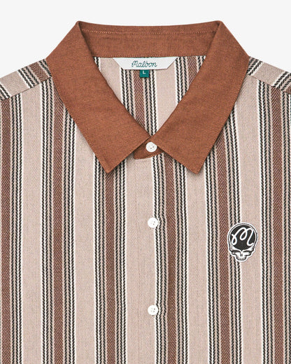 Grateful Dead Stealie Blanket Polo - Brown Malbon Men