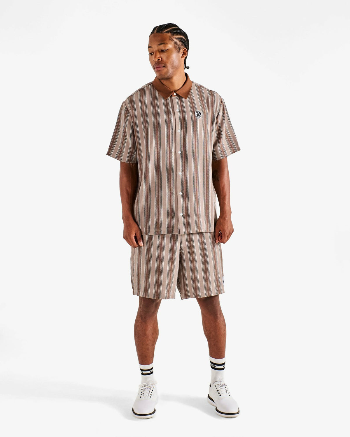 Grateful Dead Stealie Blanket Polo - Brown Malbon Men
