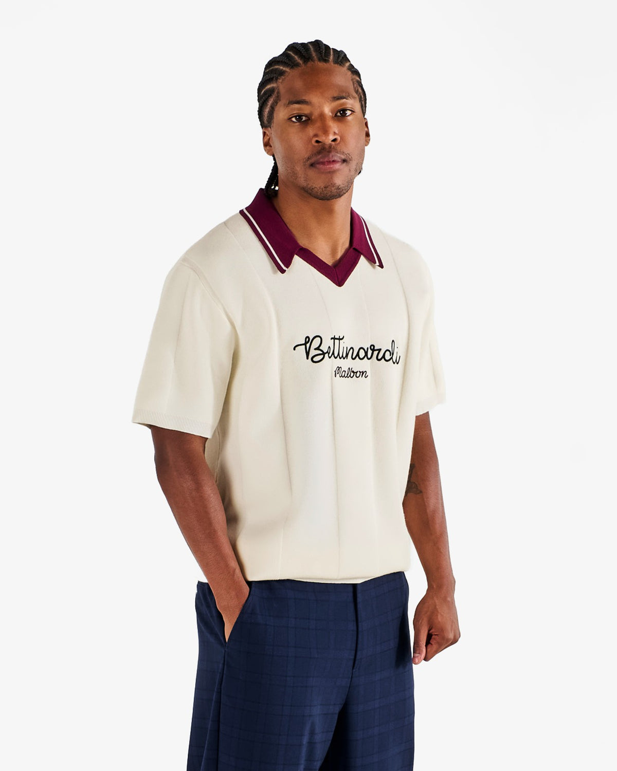 Bettinardi Knit Polo - Egret Malbon Men