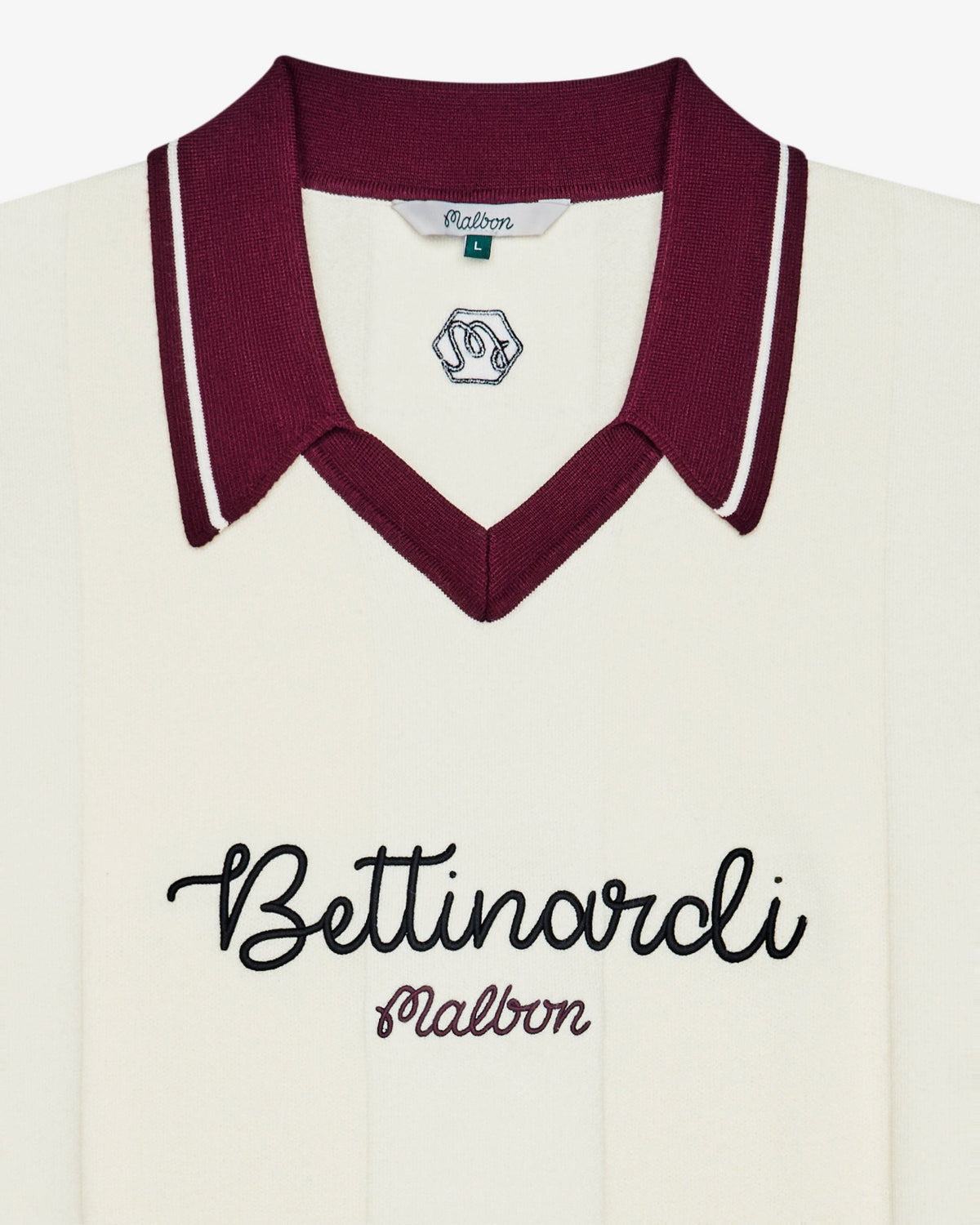 Bettinardi Knit Polo - Egret Malbon Men