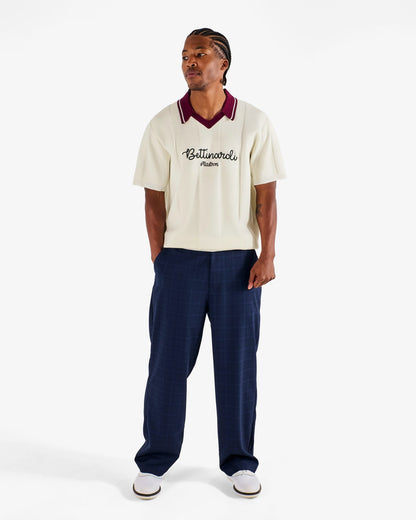 Bettinardi Knit Polo - Egret Malbon Men