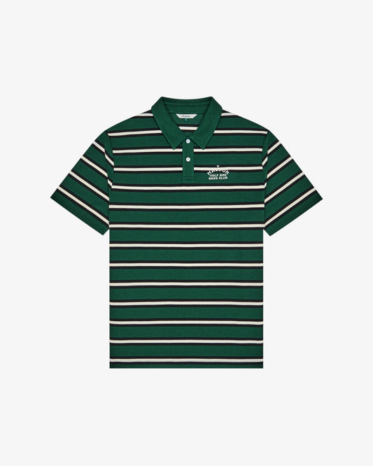 Fairway Bass Club Polo - Forest Stripe Malbon Men