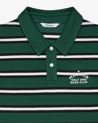 Fairway Bass Club Polo - Forest Stripe Malbon Men