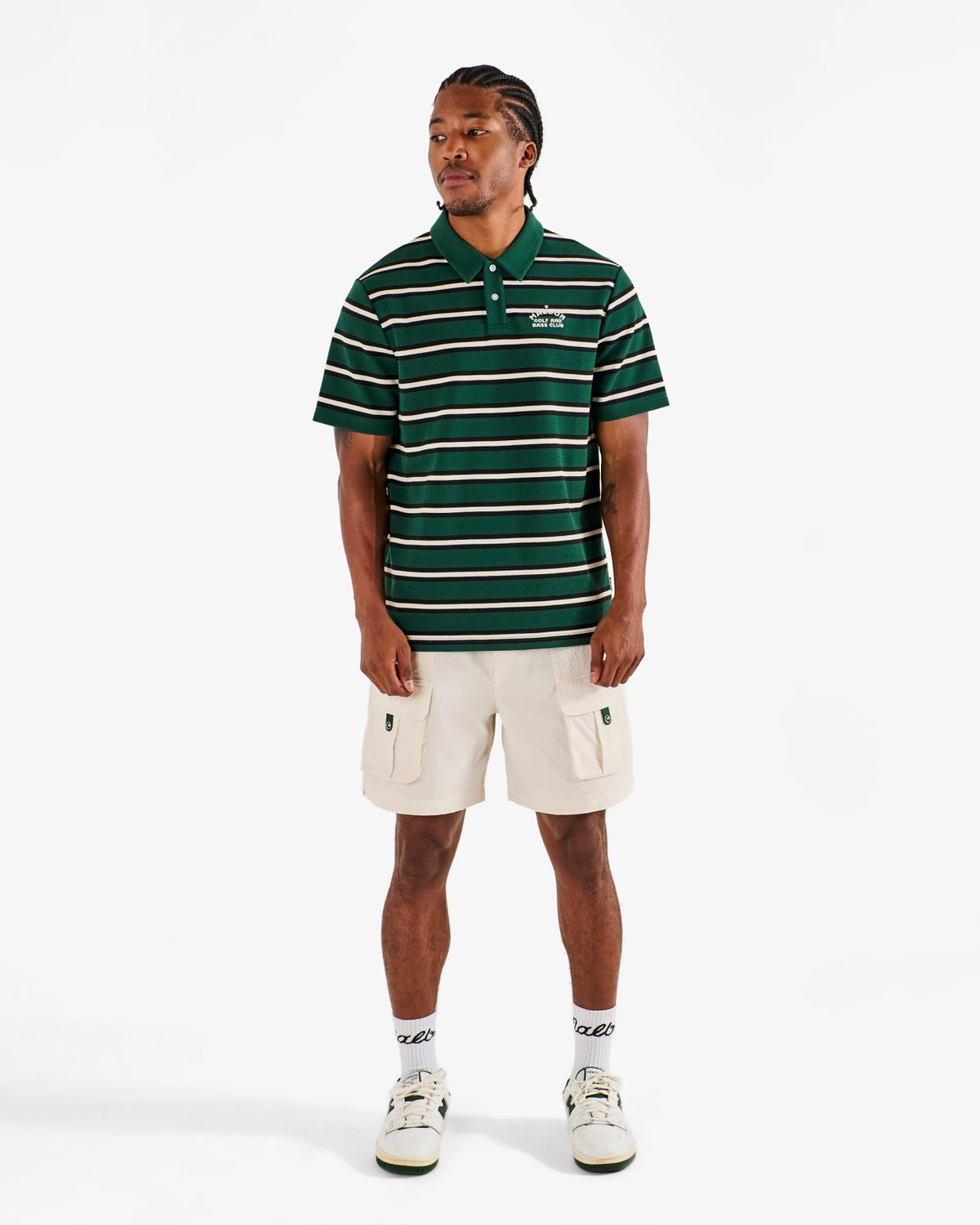 Fairway Bass Club Polo - Forest Stripe Malbon Men