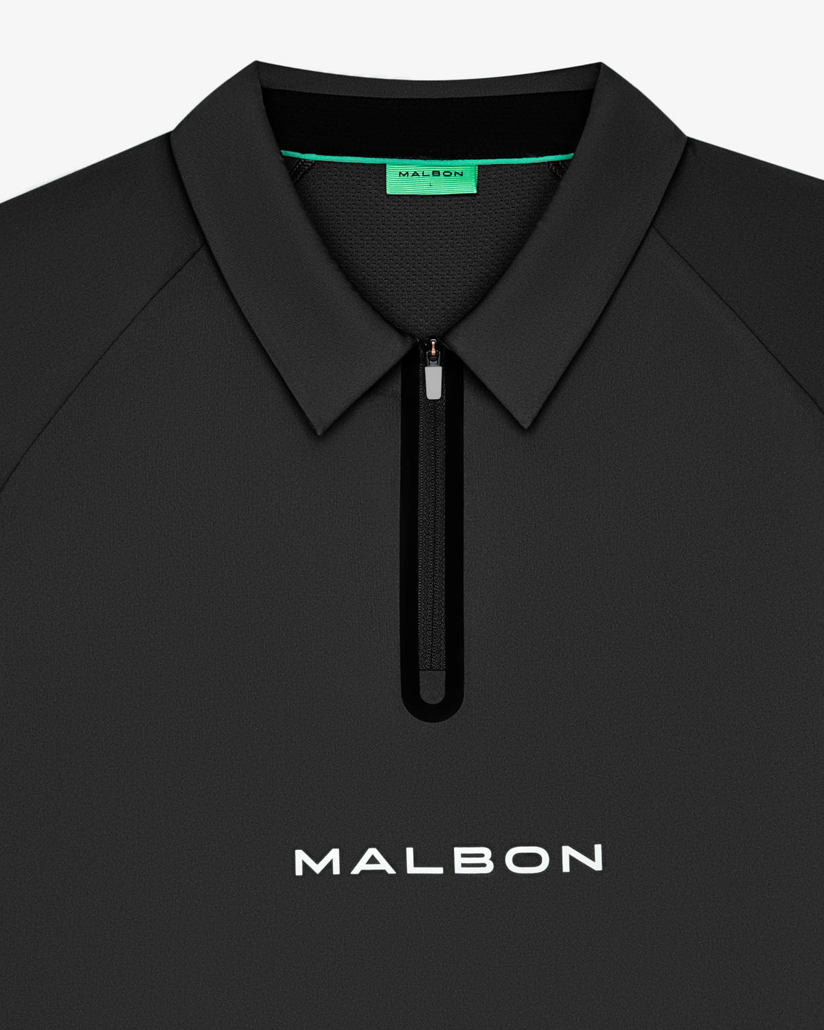 Performance Zip Raglan Polo - Black Malbon Men