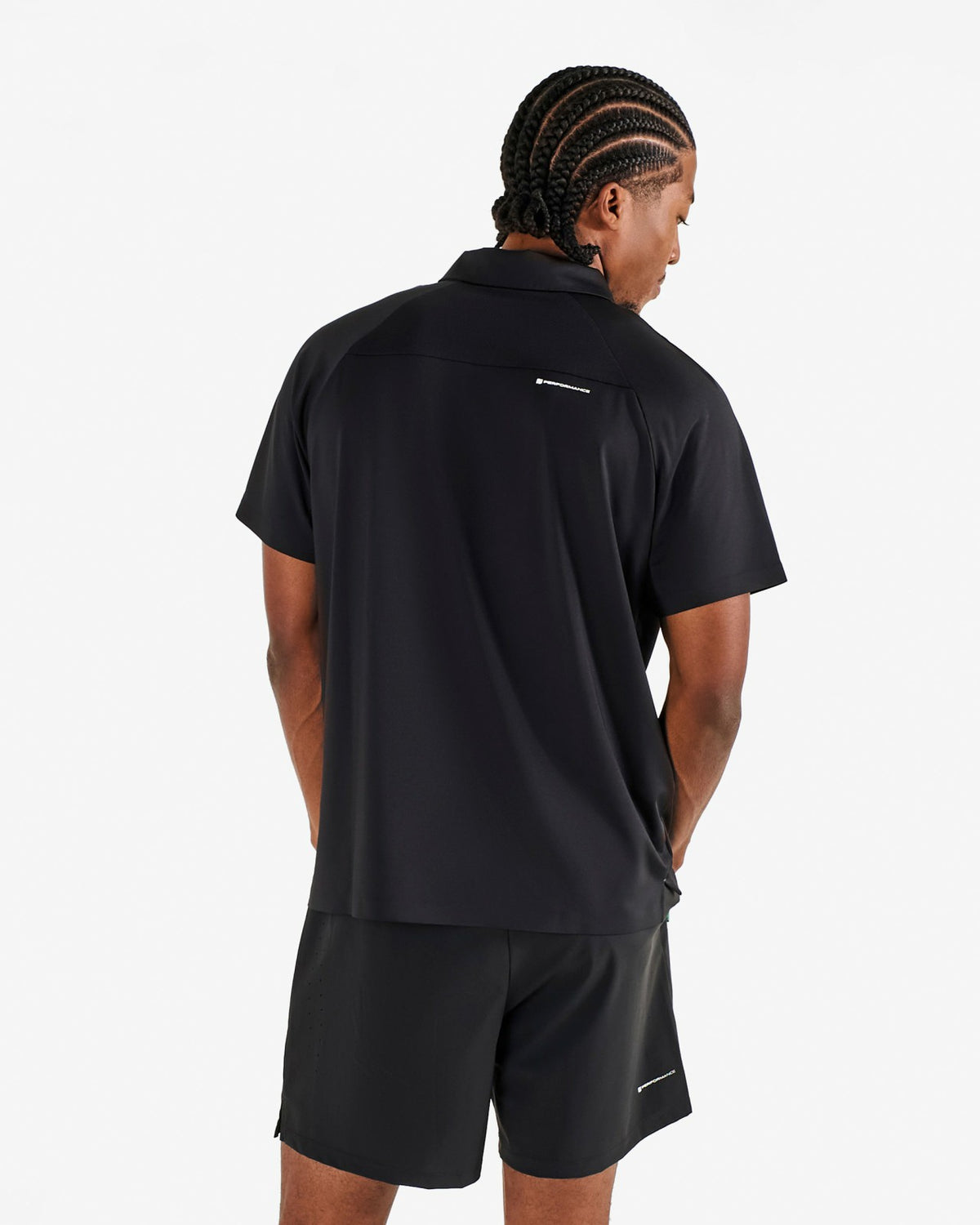 Performance Zip Raglan Polo - Black Malbon Men