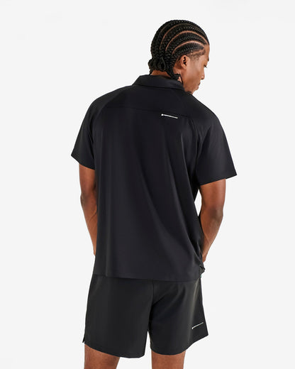 Performance Zip Raglan Polo - Black Malbon Men