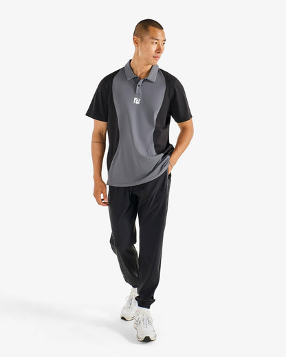 Performance Pique Polo - Light Black / Black Malbon Men
