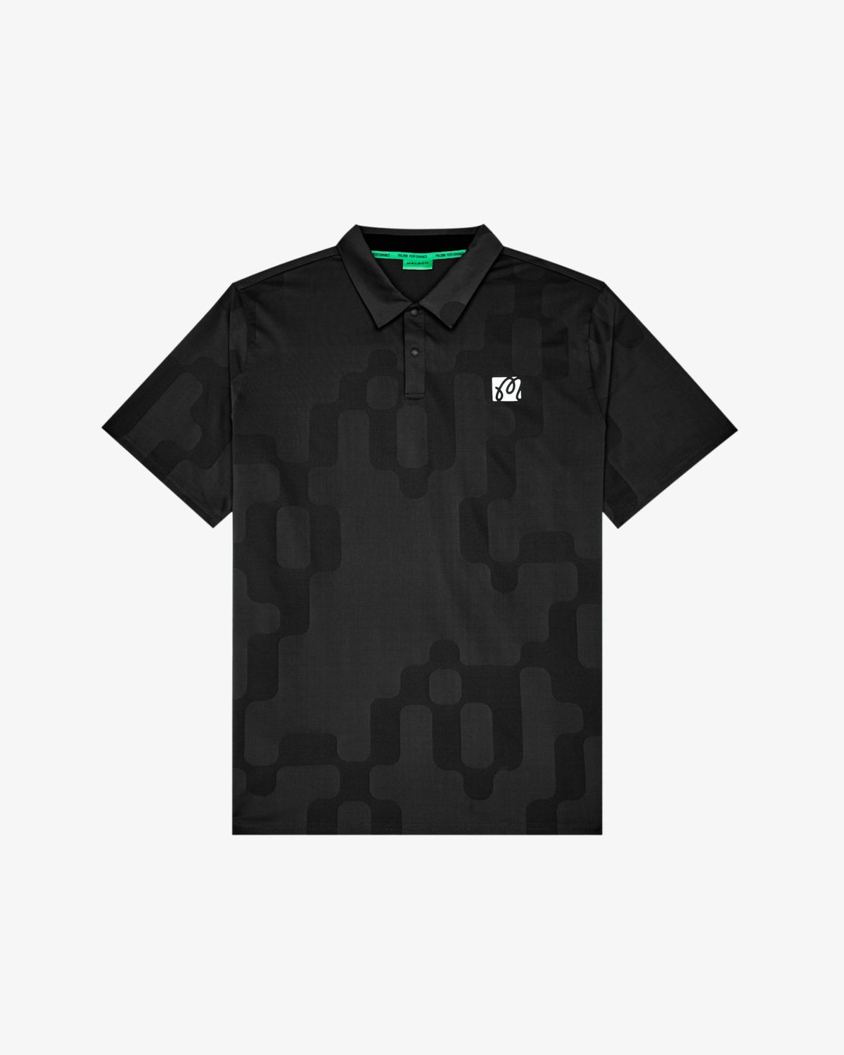 Performance Mesh Paneled Polo - Black Malbon Men