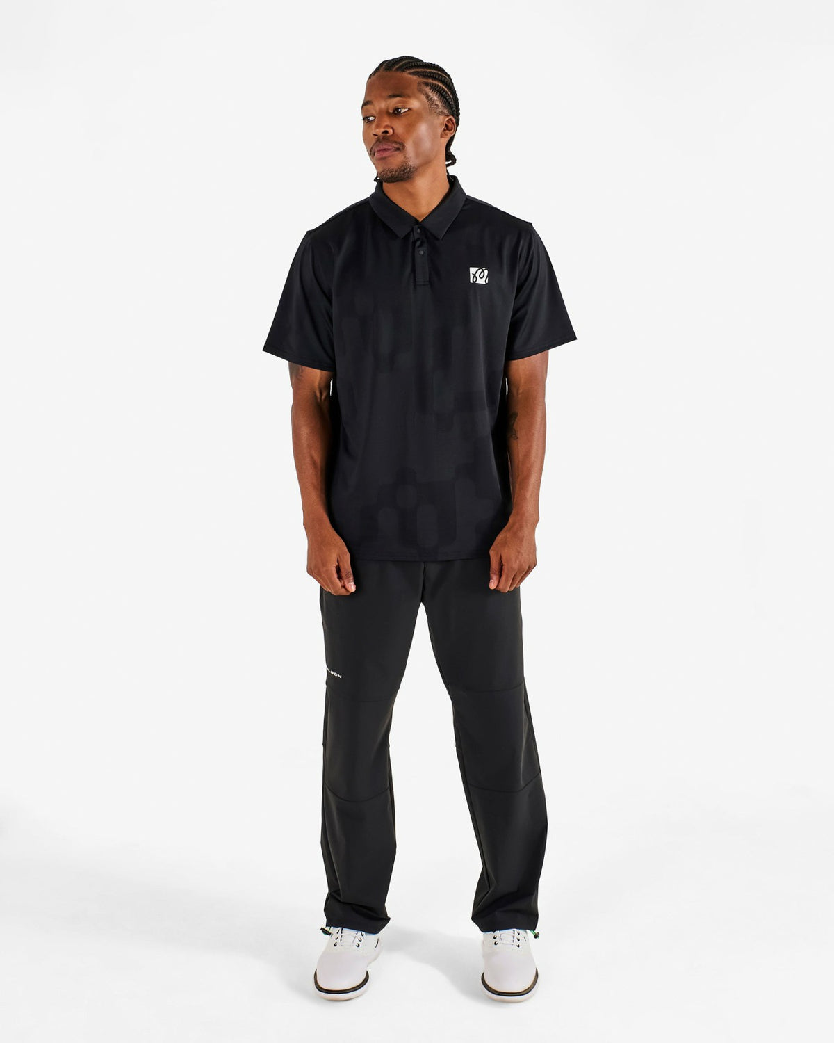 Performance Mesh Paneled Polo - Black Malbon Men